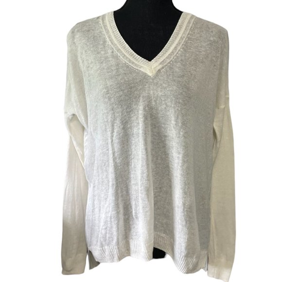 Madewell cream v-neck lightweight sweater - Picture 4 of 4